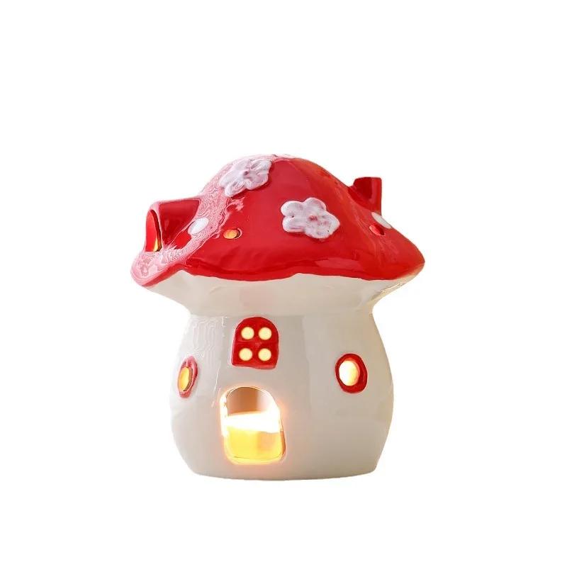 Ceramic Mushroom Tea Candle Holder