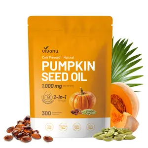 Natural pumpkin seed oil and saw palmetto softgel 1000mg high content plant esters 300 capsules