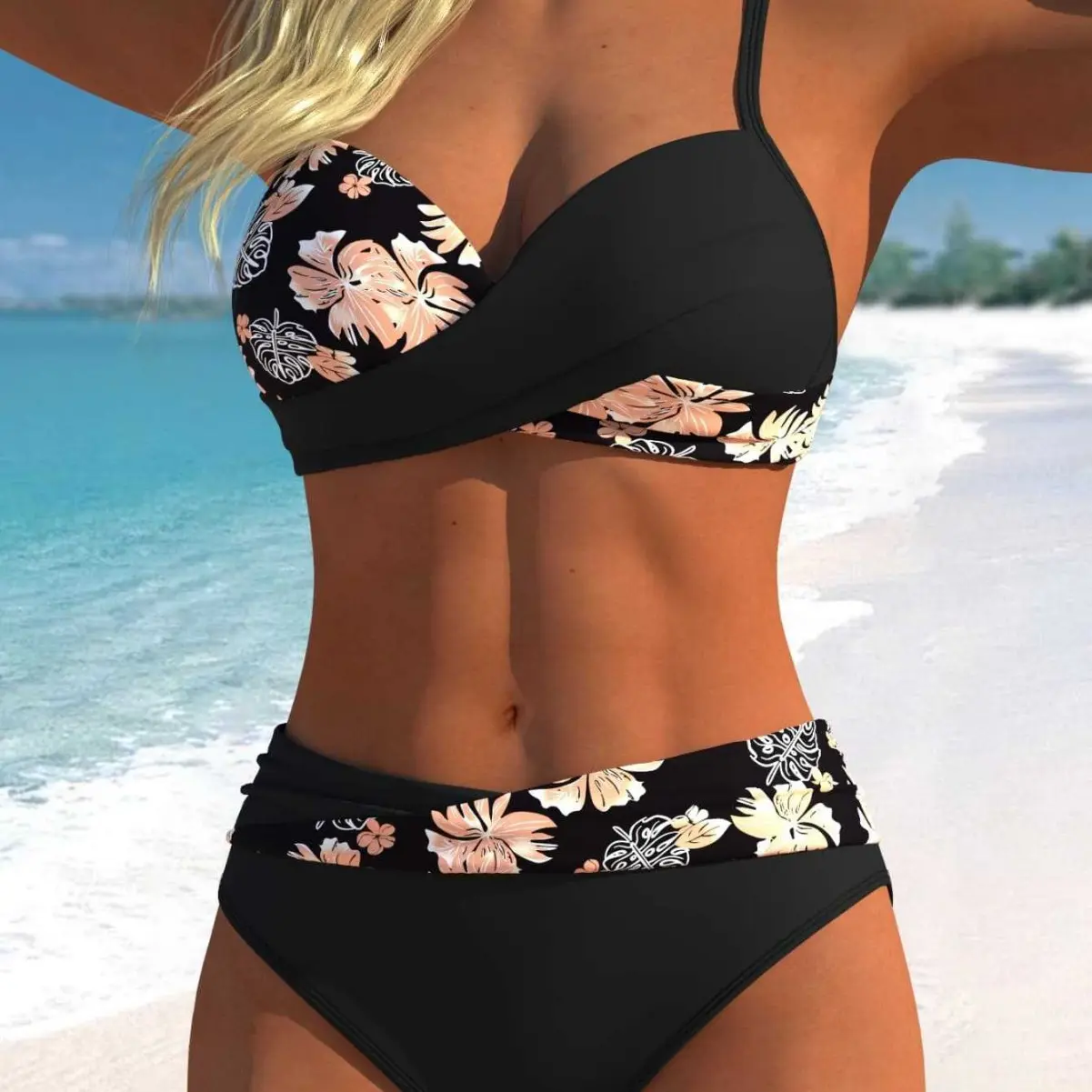 2026 New Summer Printed Sexy Two-Piece Women's Swimsuit Chic Poolside