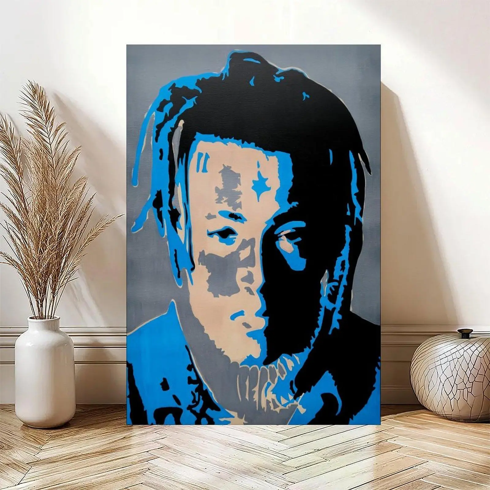 XXXTentacion Hip Hop Portrait Canvas Wall Art - Vintage Album-Inspired Decor for Bedroom, Studio & Lounge  Iconic Rapper Tribute for Superfans