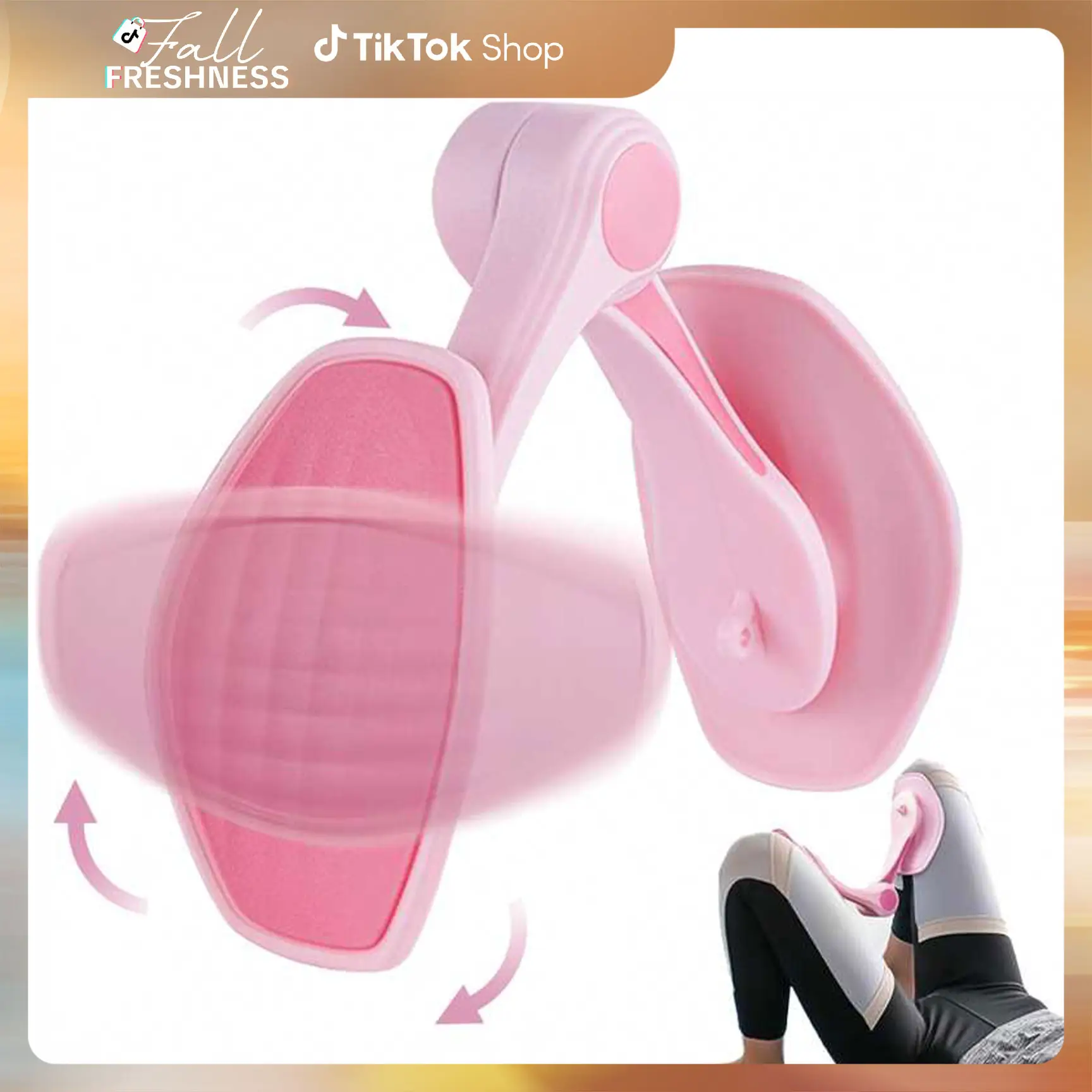 Fall Freshness Thigh Trainer Kegel Exercise Equipment for Women & Men - Multifunctional Hip & Pelvis Trainer for Home Fitness - Lightweight & Heavy Re