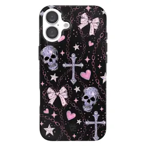 Pretty Punk Skulls iPhone Case