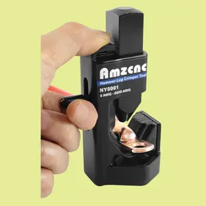 AMZCNC Hammer Lug Crimper Tool - 0000 AWG Battery and Welding Cables( 8 AWG TO 4/0 Wire Gauge)