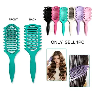 1 Pack Curl Defining Brush, Curly Hair Brush, Curling Brush, Vented Hair Brush for Detangling, Shaping and Defining Curls For Women and Men Less Pulling , Comb for Curly Hair