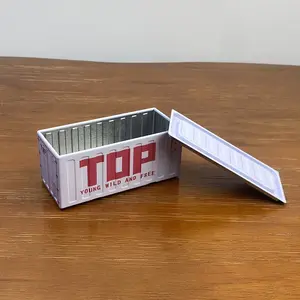 Retro Mini Industrial Style Stackable Storage Box Small Multifunctional Tin Storage Box Creative Home Jewelry Jewelry Box Earring Box Home Organizer Box