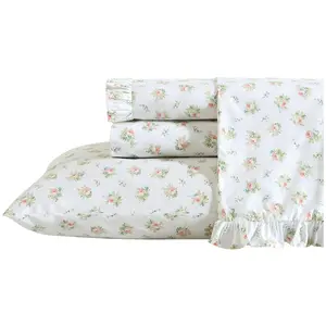 Laura Ashley Roseford Orange Floral TwinXL Sheet Set