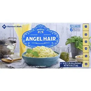 USED-Member's Mark Member's Mark Italian Angel Hair Pasta 6 X 16 Ounce Net Wt 96 Ounce , 96 Ounce