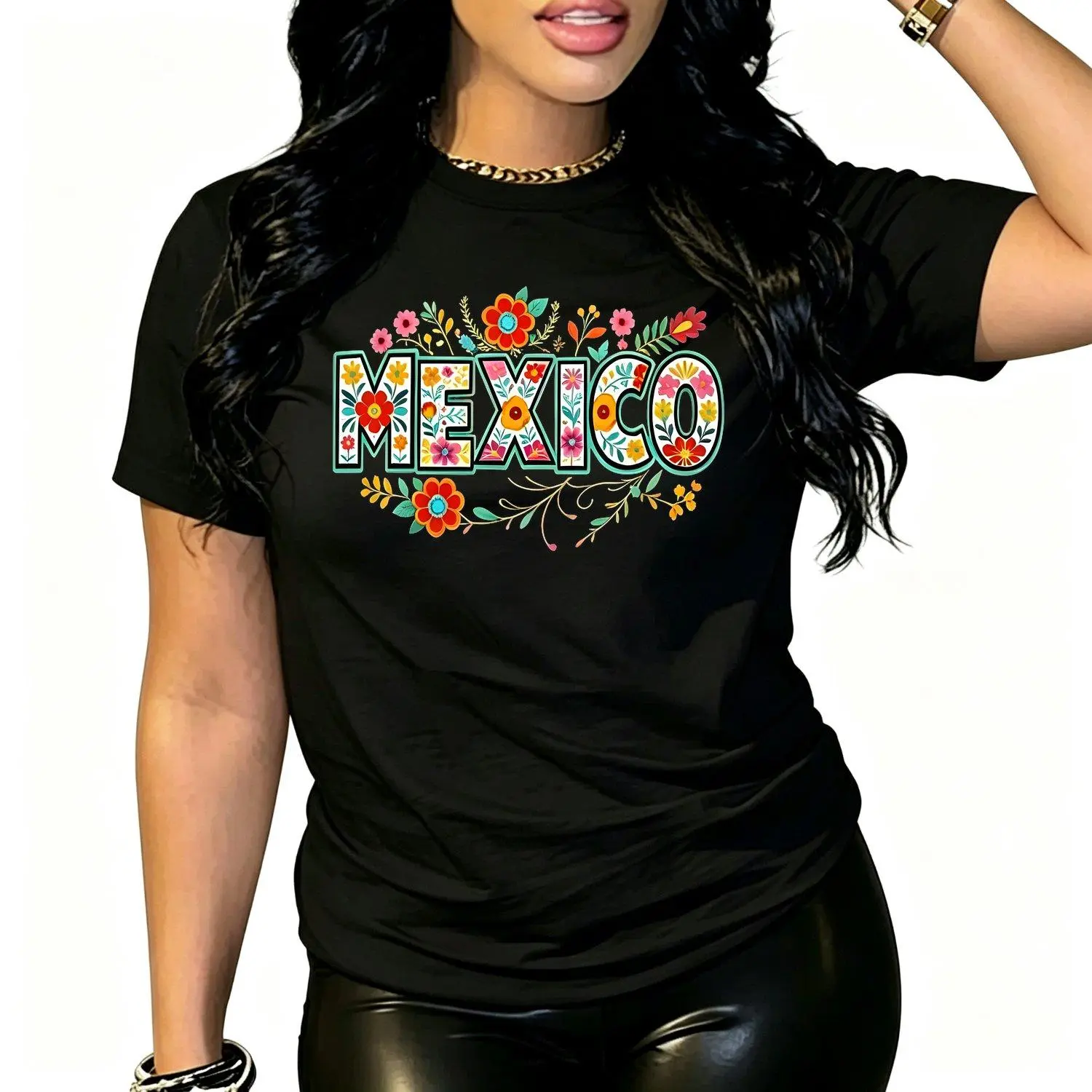 Men Short sleeve T shirts Mexican Mexico Fiesta Party Blouse Boho Flower Folklore Floral Heritage Tee Tops Casual Vintage Ethnic Summer Apparel