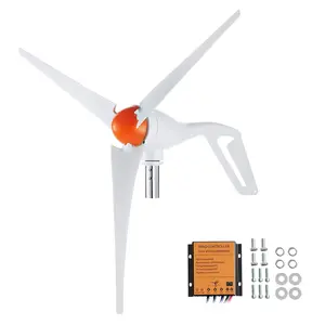 summervibes VEVOR 500W Wind Turbine Generator, 12V Wind Turbine Kit, 3-Blade Wind Power Generator with MPPT Controller, Adjustable Windward Direction 2.5m/s Start Wind Speed, Suitable for Home, Farm, RVs, Boats