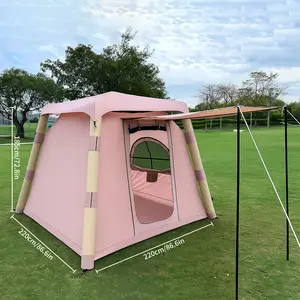 Inflatable Tents for Camping 2/4 Person Easy Set Up Waterproof Pop-Up Tent with UV Protection & 300D Oxford Fabric for Family Outdoor Adventures