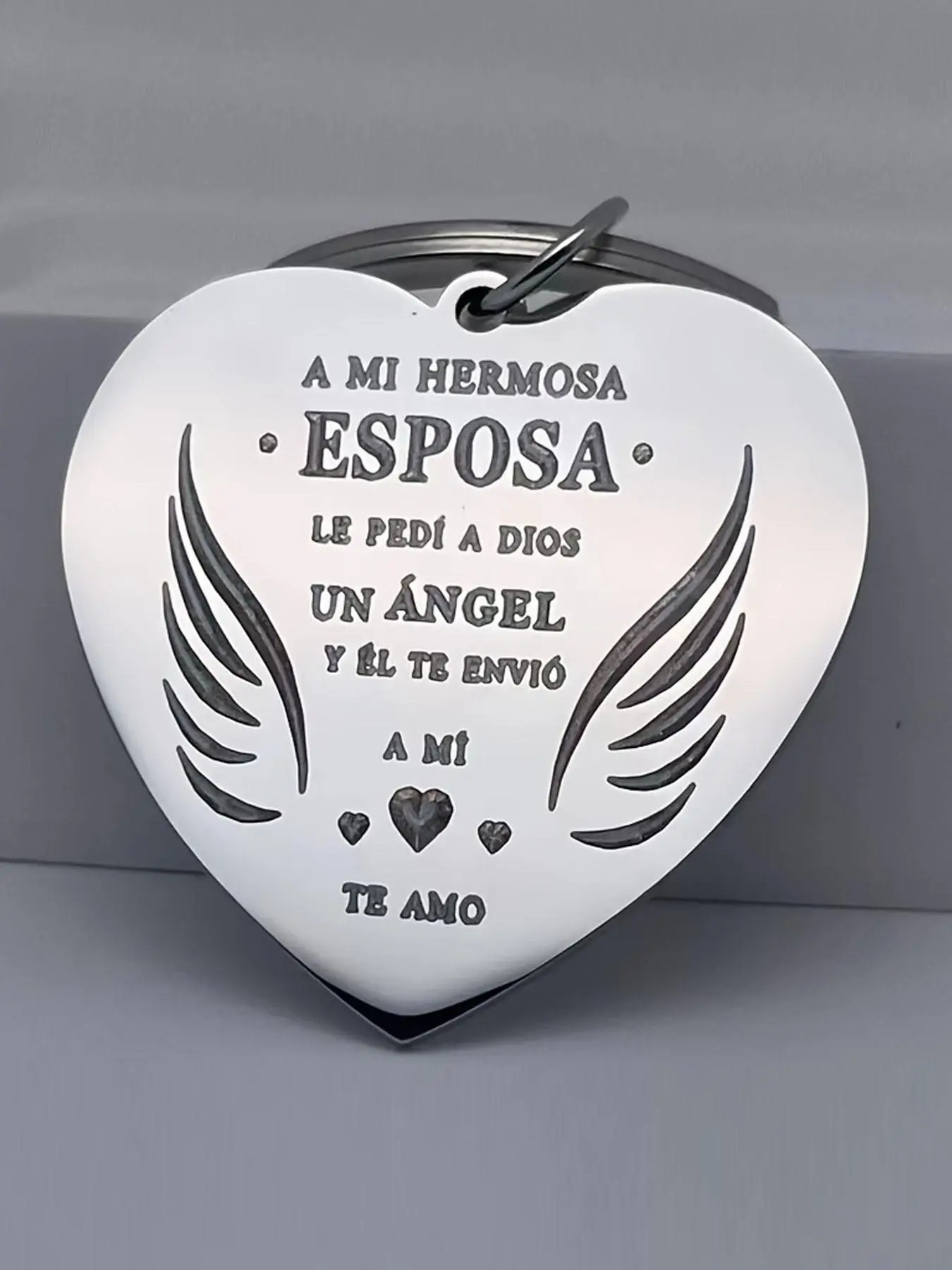 Stainless Steel Keychain, Heart Shaped Letter Pattern Keychain for Women & Men, Fashion Accessories for Daily Use, Trendy All-match & Exquisite Keychain for Birthday Gift, Personalized Heart Tag