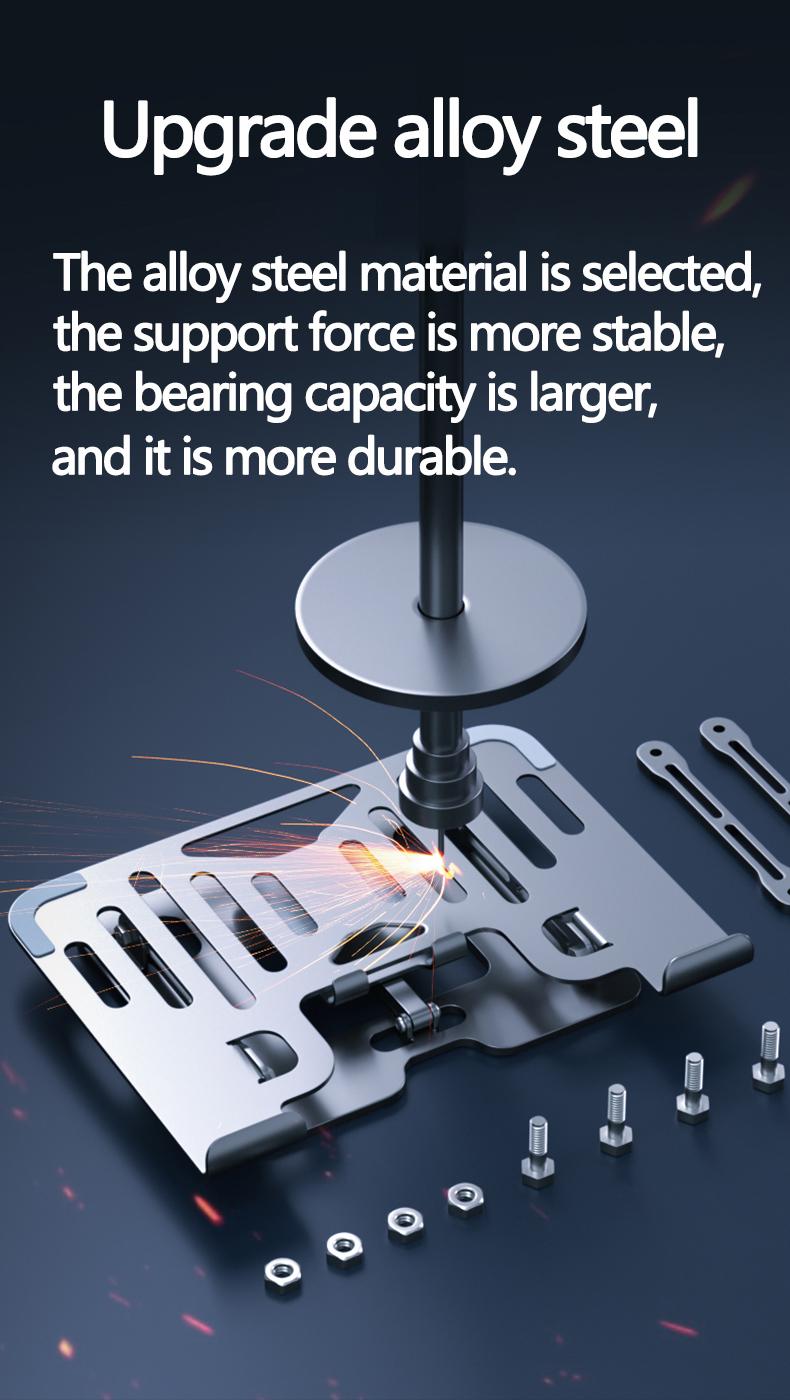 Laptop Stand Adjustable Foldable Aluminum 2-in-1 Multifunctional Hub for Gaming Laptop & Mobile Stand Super Stable Dual-turbo Cooling Computer Tablet Laptop Stand Adjustable Foldable Aluminum 2-in-1 Multifunctional Hub for Gaming Laptop & Mobile Stand Super Stable Dual-turbo Cooling Computer Tablet