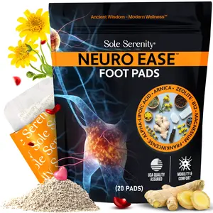 Sole Serenity Neuro Ease Neuropathy Detox Foot Pads – Nerve Pain Relief, Circulation & Mobility Support with Zeolite, Arnica, B12, Lipoic Acid & Frankincense | 20 Pads for Overnight Relief, Energy Healing