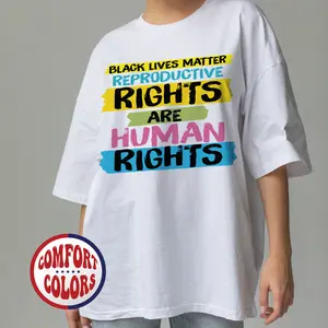 In This House We Believe Comfort Colors Shirt, 2024 Political Election T-Shirt, Vote Blue 2024, Reproductive Rights Are Human Rights