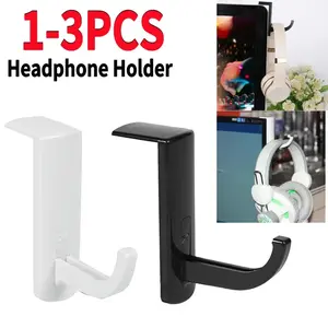 Universal Sticky Wall Headphone Holder, Headphone Hanger, Portable Computer Monitor Hook, Durable Easy Install Design, Home Office Accessories