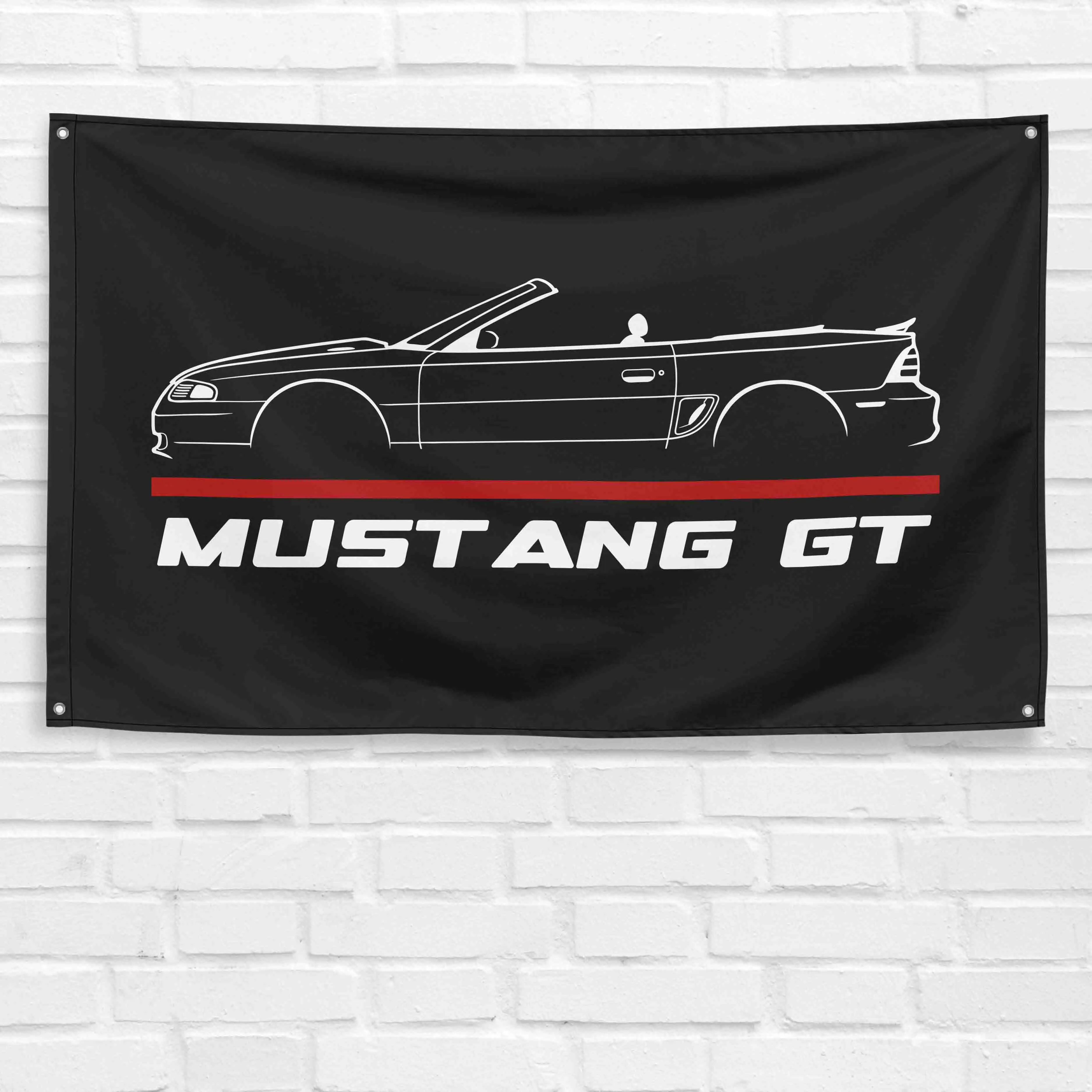 Mustang GT 1994-95 Convertible 3x5 ft Flag Banner, Lightweight Hanging Decoration for Garage, Wall, Room Decorations