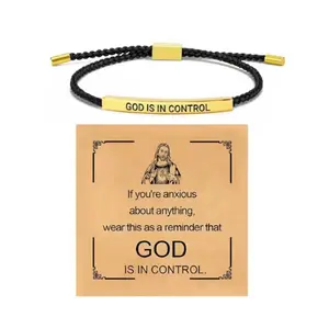 Inspire Bracelet GOD IS IN CONTROL Elegant Design with Unique Patterns and Letters