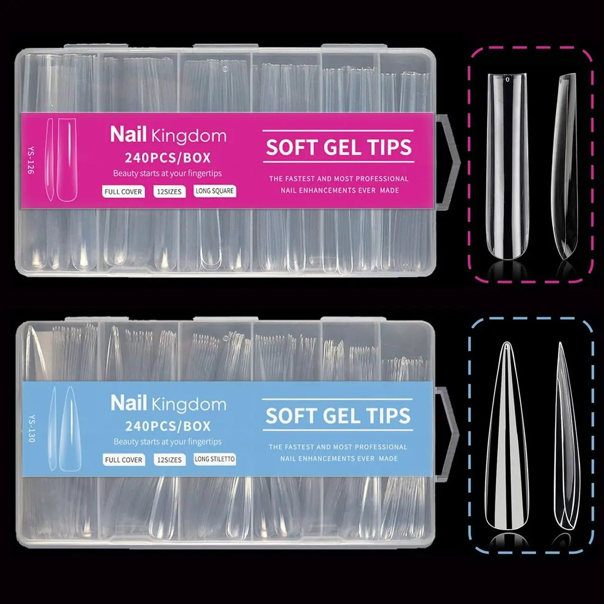 480PCS XXXL Long False Nail Tips