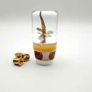 Baby Angel Holding Gold Ak47 Shift Knob for Manual Cars - Nice Knob, Bro Warrior JDM