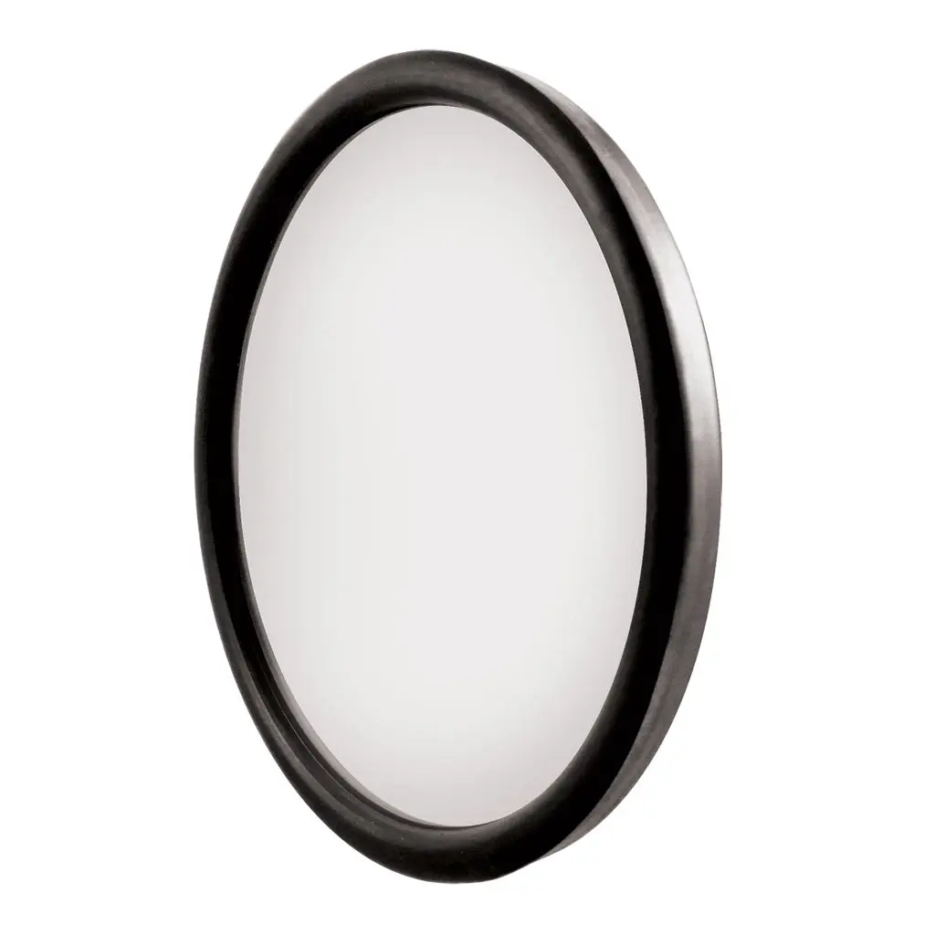 8-1/2" 430 Stainless-Steel 320R Heated Convex Mirror. Offset Mounting Stud