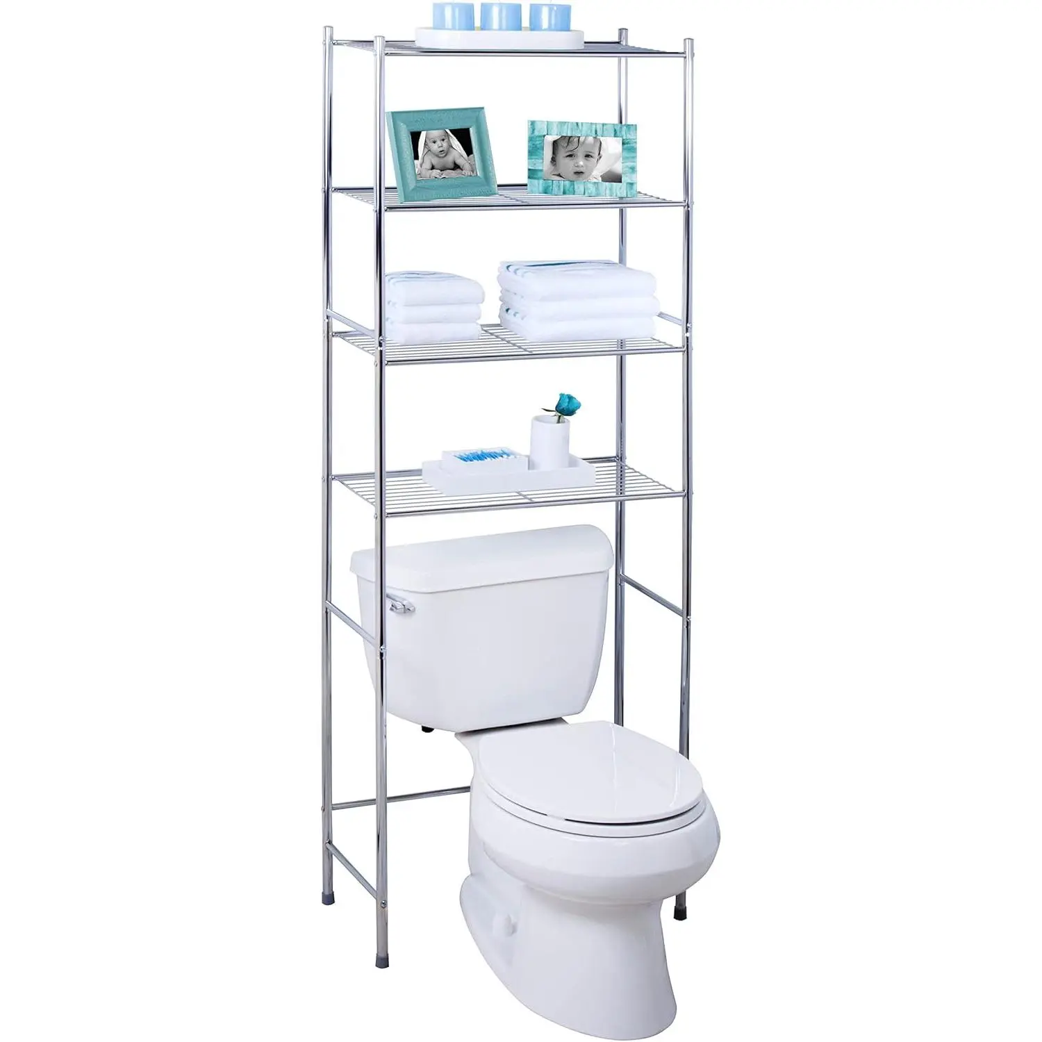 4-Tier Space Saver Shelf  Chrome 24.02" L x 11.02" W 67.72" H BTH-05281
