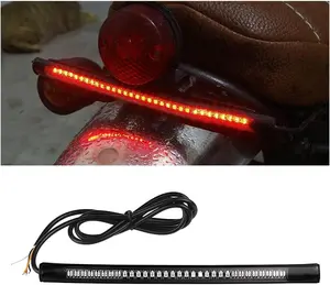 Car LED Light Strip, 8" Flexible Motorcycle Tail Brake Stop Lamp Bar, Automotive Taillight License Plate Light Strip Accessories, Universal for Motorcycle Golf Cart Scooter