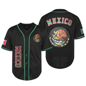 【TikTokShopBlackFriday】Men's Mexico Baseball Jersey, Eagle Mexico Baseball Button Down Jersey Shirts, Mexican Flag Baseball Jerseys Sports Shirt