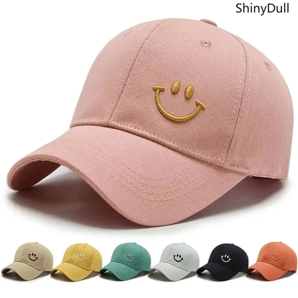 Smiley Face Cotton Baseball Cap - Casual Unisex Funny Hat with Adjustable Strap for Outdoor, Beach & Everyday Wear, Comfortable Fit, Happy Smile, Smiley Face Pattern, Funny Comedy Hat, Graphic Hat