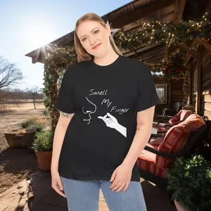 Unisex SCBC "Smell My Finger" Heavy Cotton Tee. Graphic T Shirt. Funny T Shirt. Outerwear. Unisex. Gift For Him. Gift For Her. Funny Gift