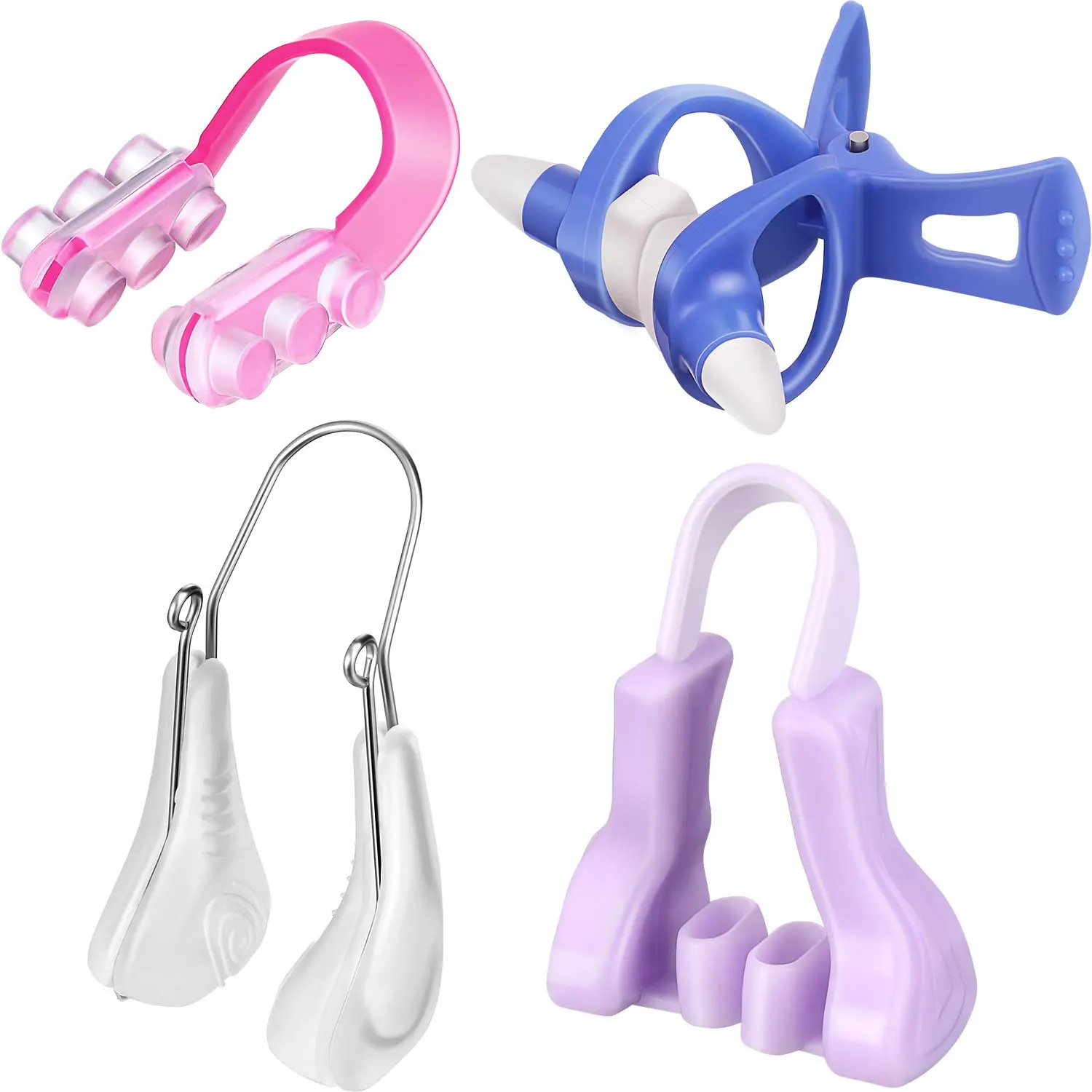 4Pcs Silicone Nose Clips Complete Kit, Lightweight Portable Sporty Swimming Accessory for Women Adults Yifanyou Sports