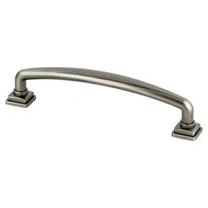 Berenson Tailored Traditional Door Hardware Pull, 128 mm Center-to-Center (CC), Vintage Nickel Finish