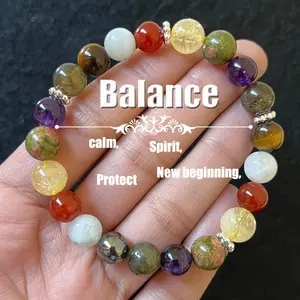 Popular Colored Stone Crystal Opal Beads Bracelet