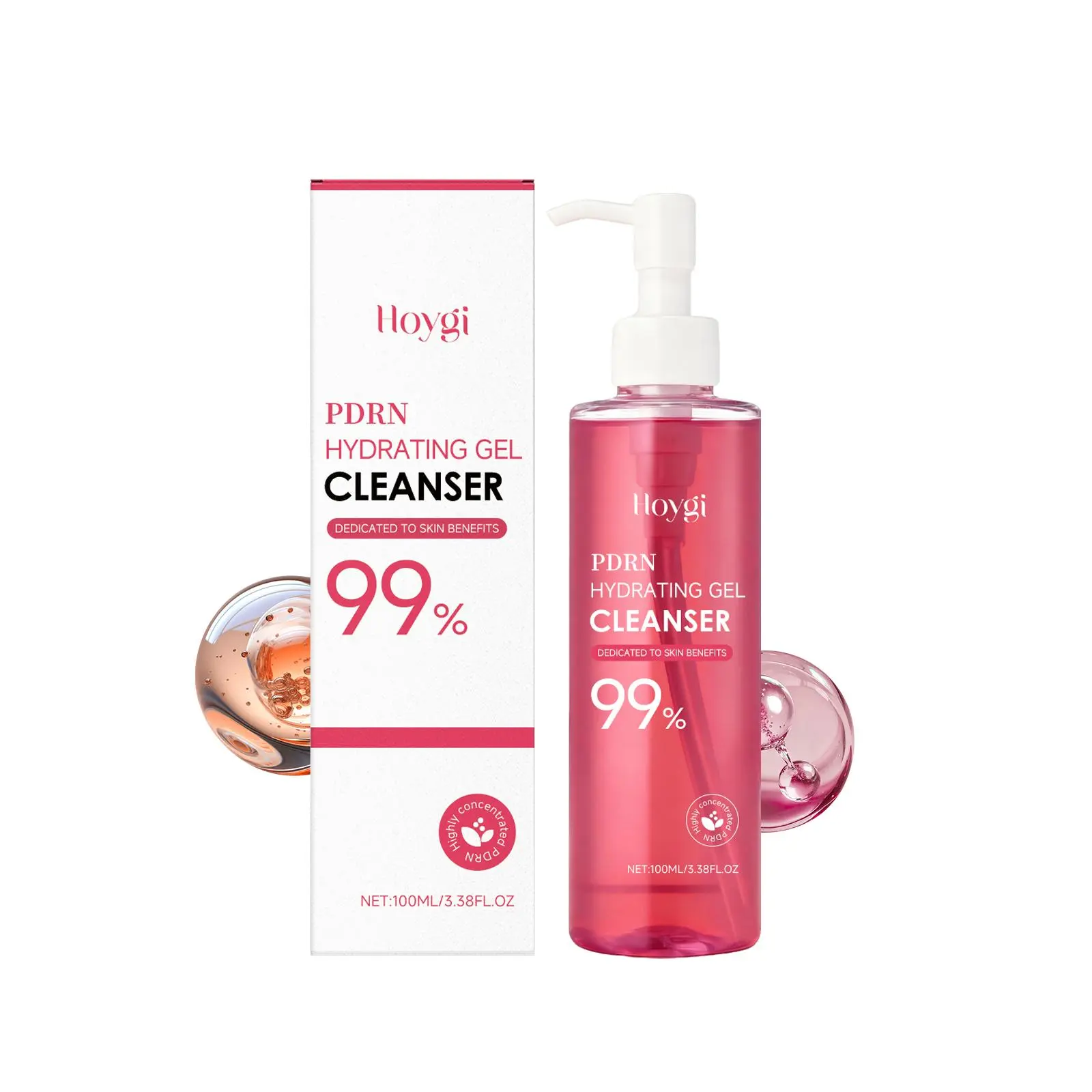 Hoygi Cleansing Gel, Moisturizing Soft Cleansing Facial Foam Delicate Rich Gentle Cleansing Suitable for Multiple Skin Types