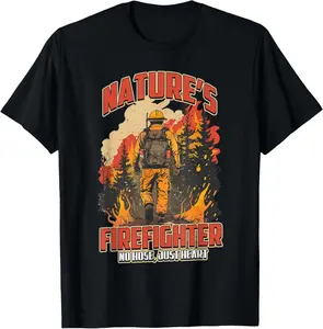 Casual Cotton shortsleeve tees Wildland Nature´s Firefighter Forest Firefighting Hero T-Shirt
