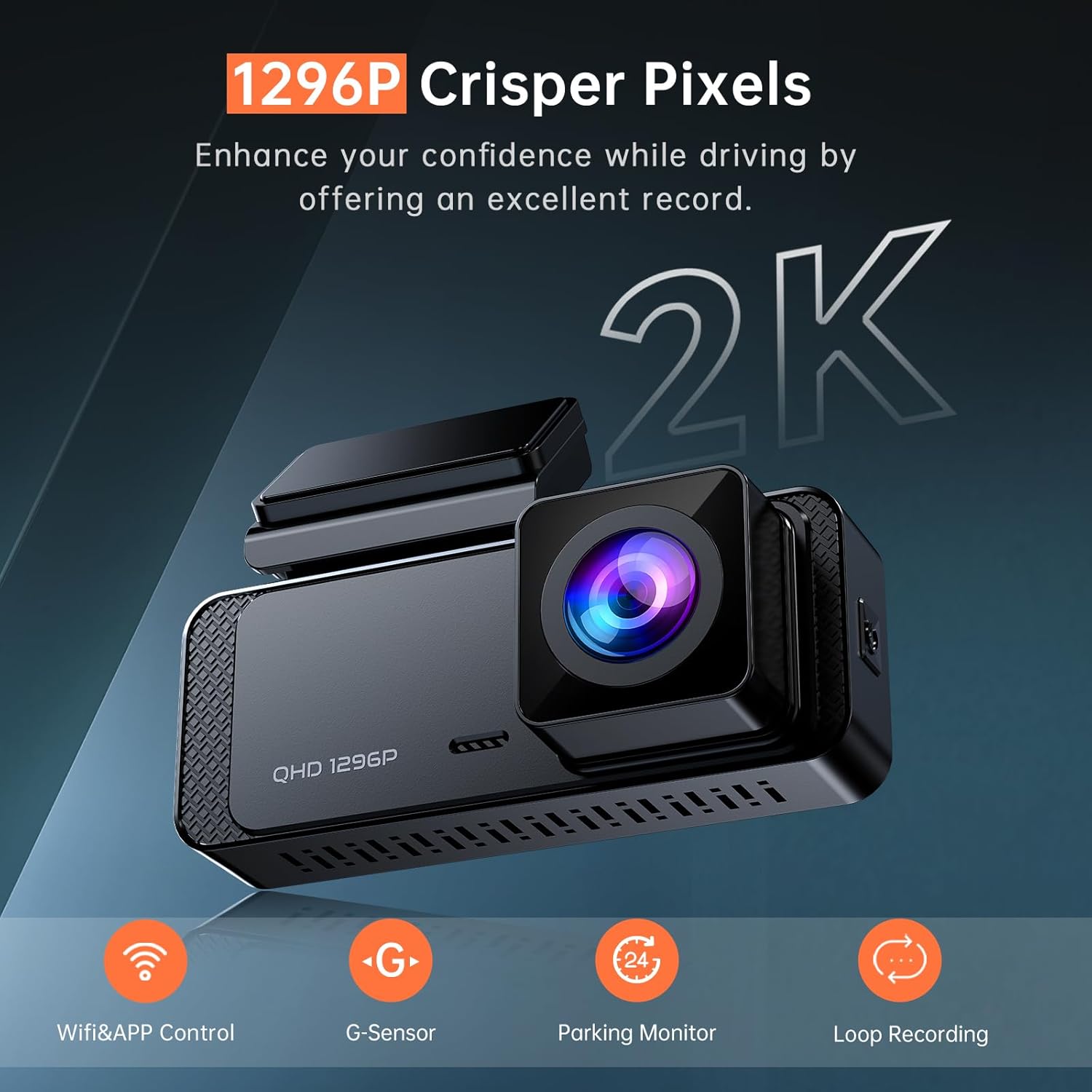 Veement V300 1296P HD Dash Cam with WiFi, Night Vision, 170° Ultra-Wide Lens, 256GB Support, 24H Parking Mode, Loop Recording, Black Veement V300 1296P HD Dash Cam with WiFi, Night Vision, 170° Ultra-Wide Lens, 256GB Support, 24H Parking Mode, Loop Recording, Black