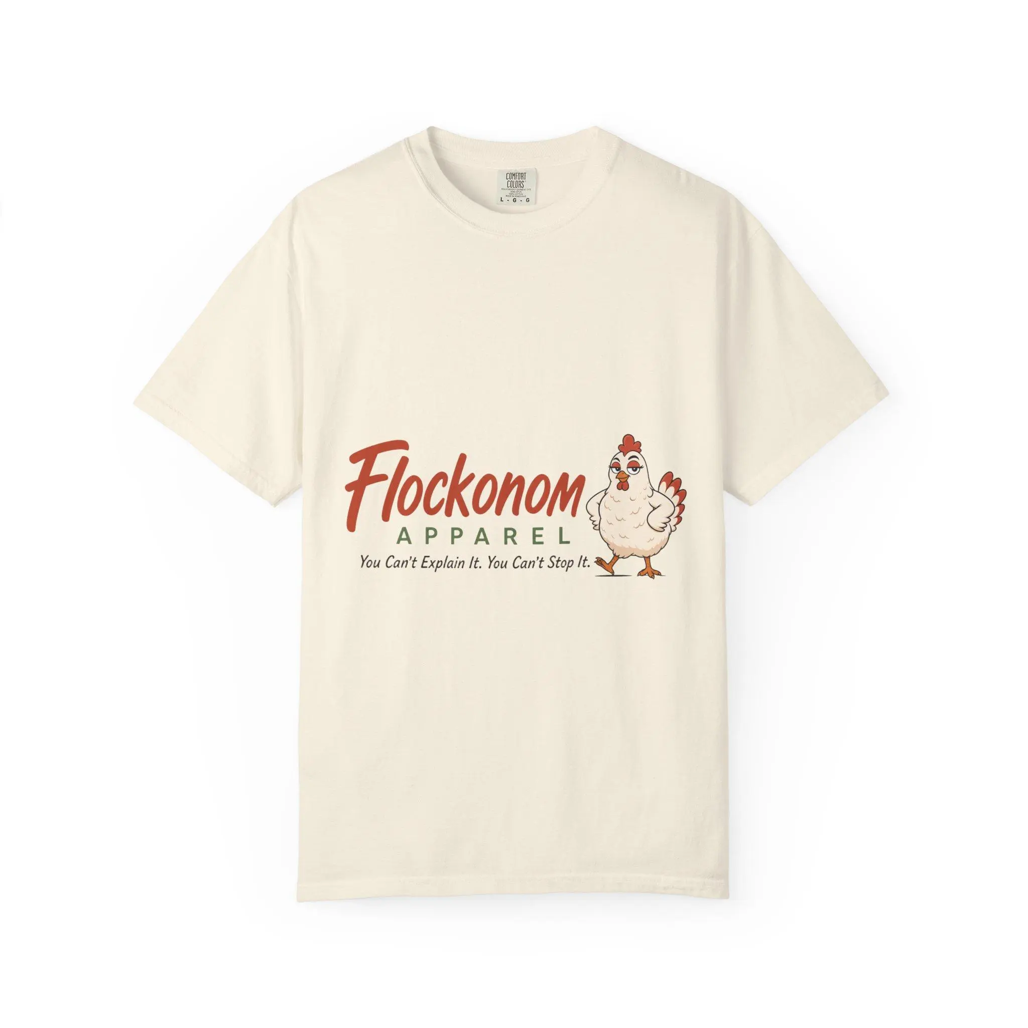 Flockonom Apparel Unisex Backyard Chicken T-Shirt, Comfort Colors Graphic Tee