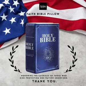 Fete 'Faith' Bible Pillow - Psalms 23 - Gift for Him, Gift for Dad, Holiday Gift