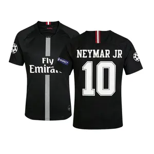 18-19 Paris Away Black No. 10 Neymar Short Sleeve Breathable Soccer Jersey