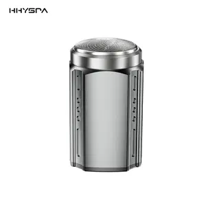 HHYSPA Mini Electric Shaver,One-Button Use Electric Razor for Men,Rotary Portable,Pocket Size Shaver, Rechargeable, Wet&Dry, Travel Essentials, Used for face Chest Leg Shaving