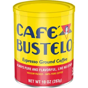 Café Bustelo Espresso Dark Roast Ground Coffee, Sabor Latino, Bold Flavor-Beverage, Bean | DIY Barista Favorite, 10 oz Can