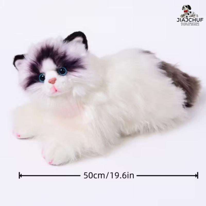 Plush Cat Doll Companion Toy, Soft Stuffed Animal Figure, Cute Kitten Plushie for Kids Girls, Perfect Gift for Children