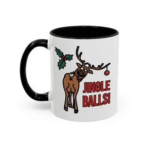 Jingle Balls Funny Christmas Reindeer Coffee Mug - scs15488