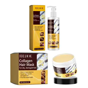 Collagen Hair Mask Repair Treatment Mask & Shampoo Set, 2 Counts/set Deep Moisturizing Smoothing Hair Care Kit, Hydrating Hair Care & Styling Product for Women & Men Daily Hair Care, Damaged Hair Care