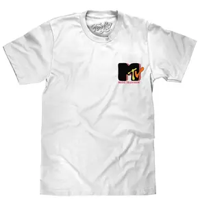 MTV 80s Logo Front/Back Print T-Shirt - White
