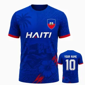Haiti Soccer T-Shirt 3D, Haiti Flag Football Jersey Fan Shirt Q3T