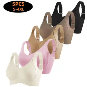 3/4/5 PCS Women's Daily Comfort Bras Underwire Push Up Basic Minimalist Everyday Suit