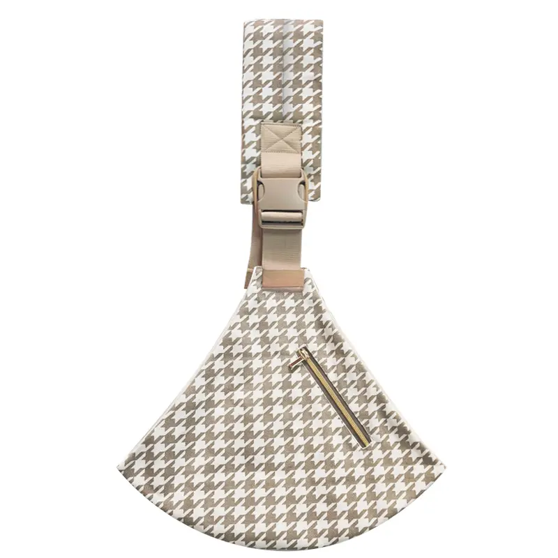 Houndstooth-khaki-Zipper