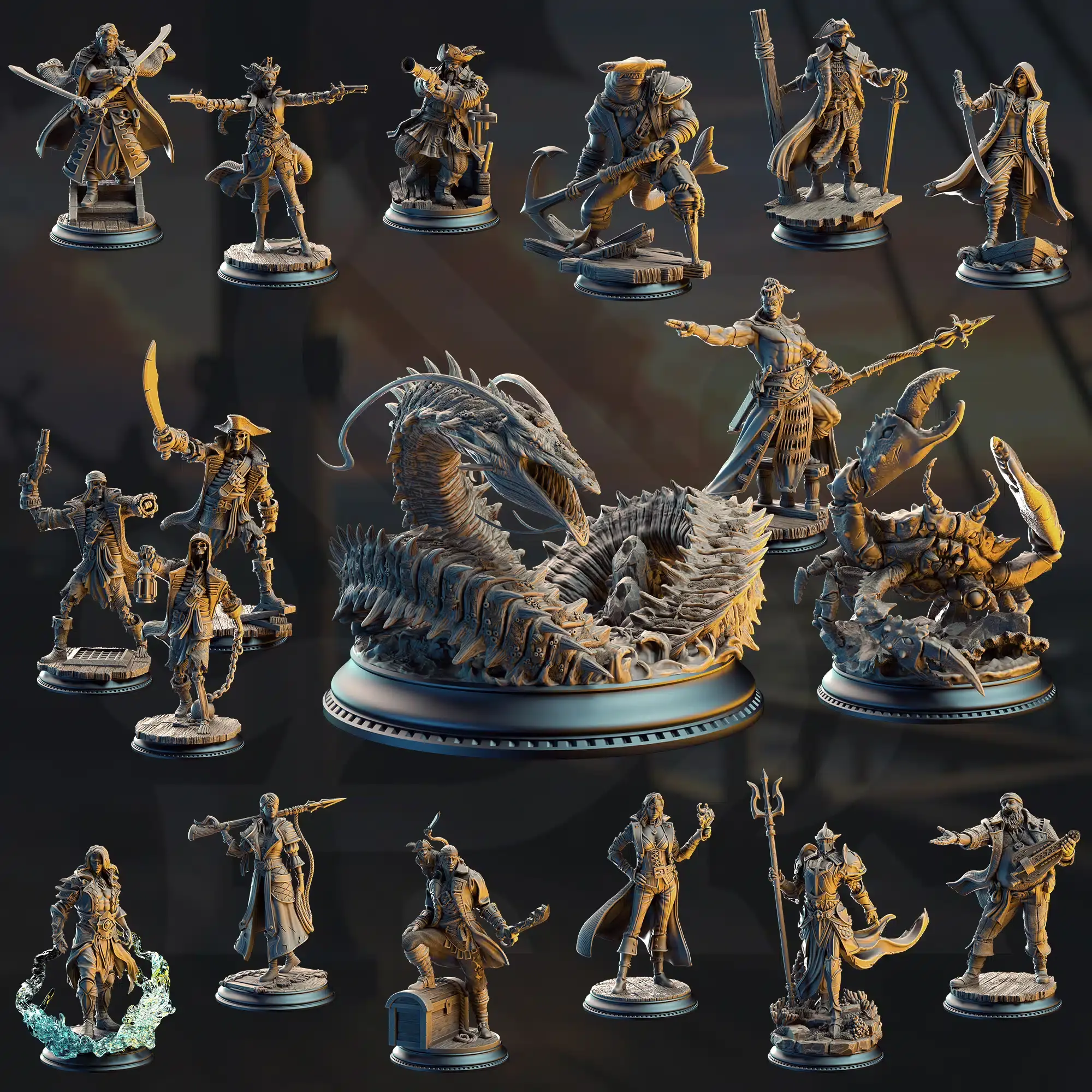 Blood on the Sails July 2025 Release | Paintable 3D Resin Printed Miniature by DM Stash