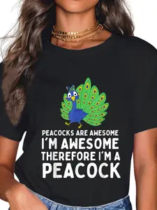 100% Cotton Cute Peacocks Are Awesome I'm A Peacock Lover for Boys T-Shirt