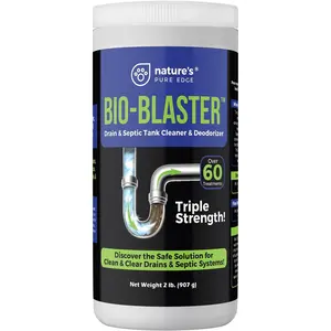 Enzyme Drain and Septic Cleaner and Friendly Bacteria Booster.Large 2 lb.Deodorizes and Unclogs Pipes - Septic Tanks - RV Tanks-and More.No Caustic Chemicals!Dissolves Fats, Oil, and.